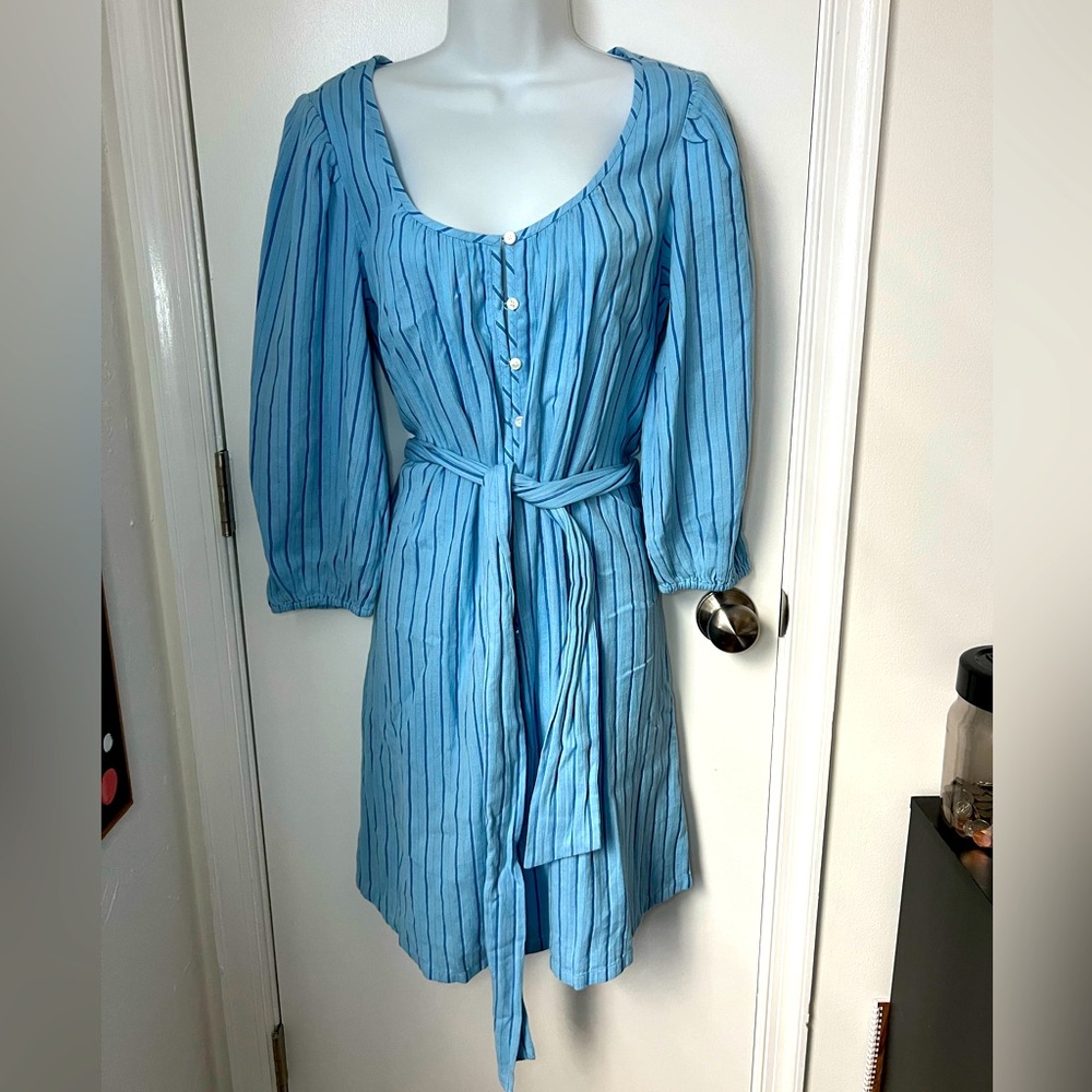 JCrew Blue Striped Dress